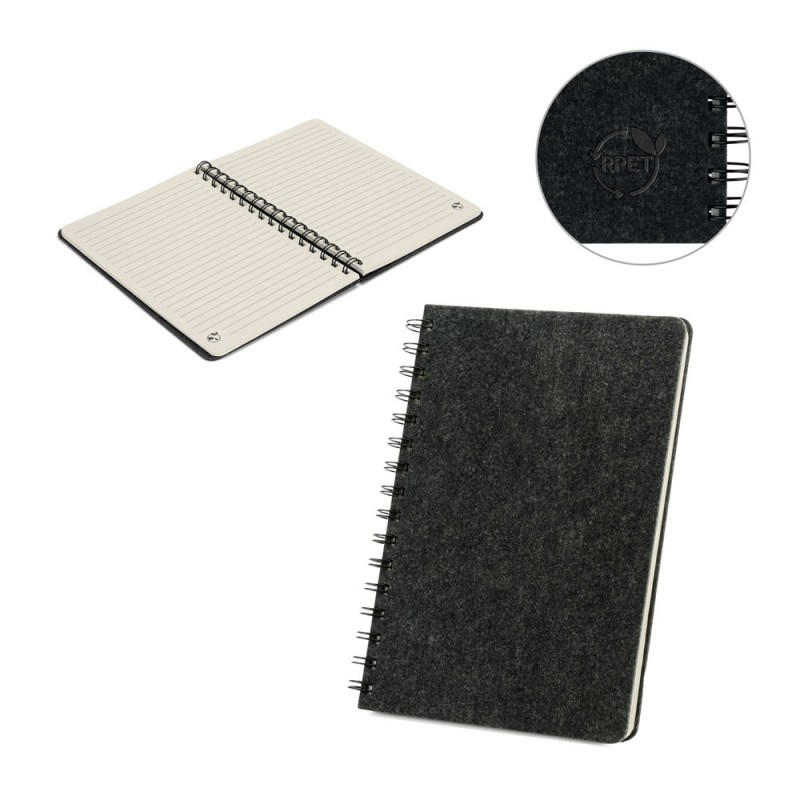 Caderno A5 com capa em feltro Personalizado -93636
