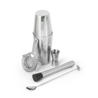 Kit de coqueteleira  com 6 peças em aço inox Personalizado  - 94043