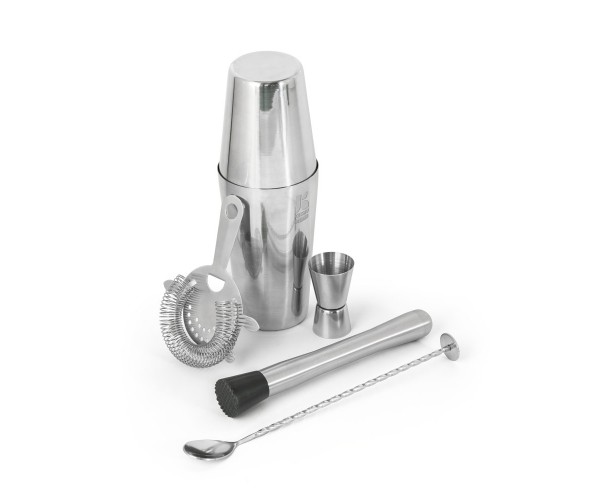 Kit de coqueteleira  com 6 peças em aço inox Personalizado  - 94043