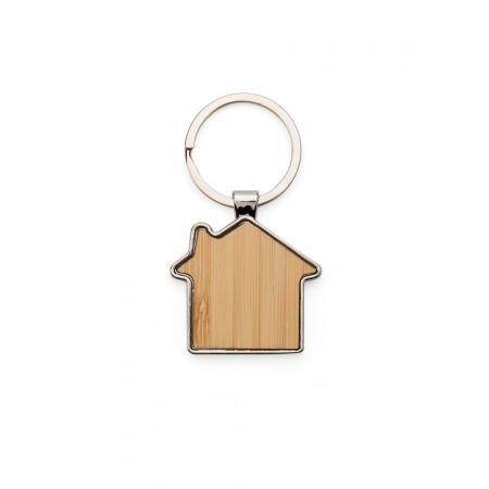 Chaveiro em formato de casa Metal Bambu personalizado -  18909