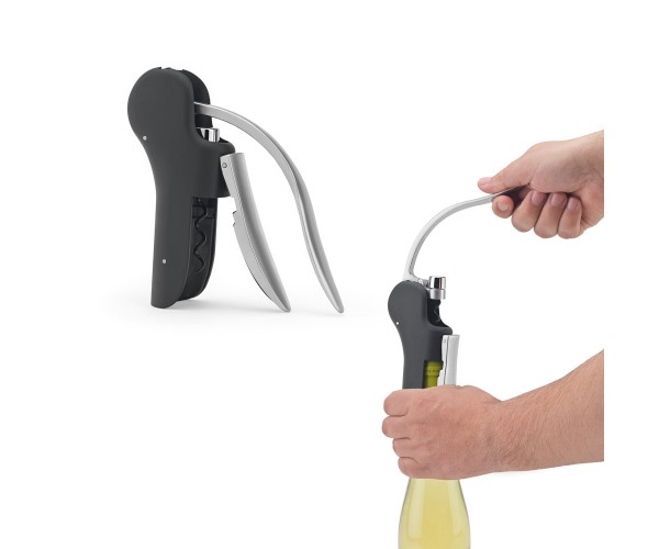 Saca-rolhas em ABS e zinco com alavanca automática Personalizada -  94374