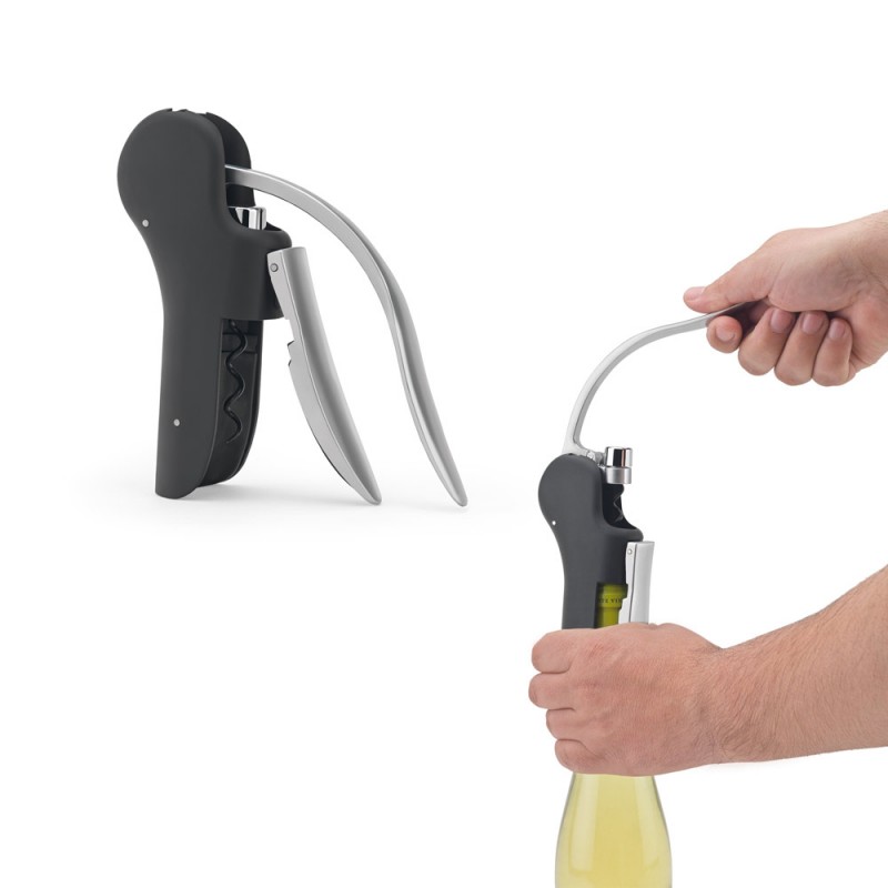 Saca-rolhas em ABS e zinco com alavanca automática Personalizada -  94374