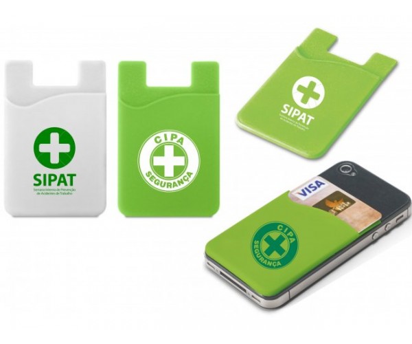Porta cartões para celular Silicone  Personalizado SIPAT -93320-0