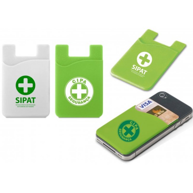 Porta cartões para celular Silicone  Personalizado SIPAT -93320-0