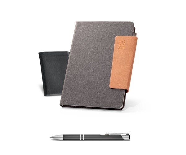  Agenda B5 em pele reciclada Personalizada  