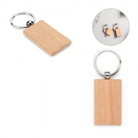 Chaveiro de  Madeira de faia Personalizado- 95091