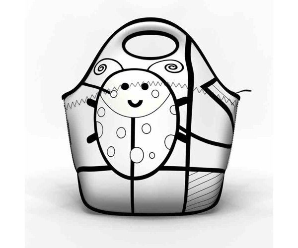 Mini Lancheira Neopreme Para Ccolorir Personalizada -    MLNCCOL