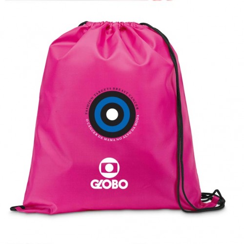 Mochila sacola Nylon  personalizada Para Outubro Rosa - 92910-887