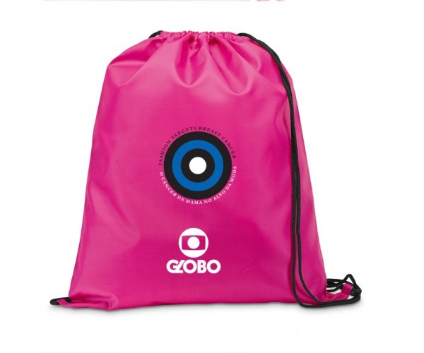 Mochila sacola Nylon  personalizada Para Outubro Rosa - 92910-887