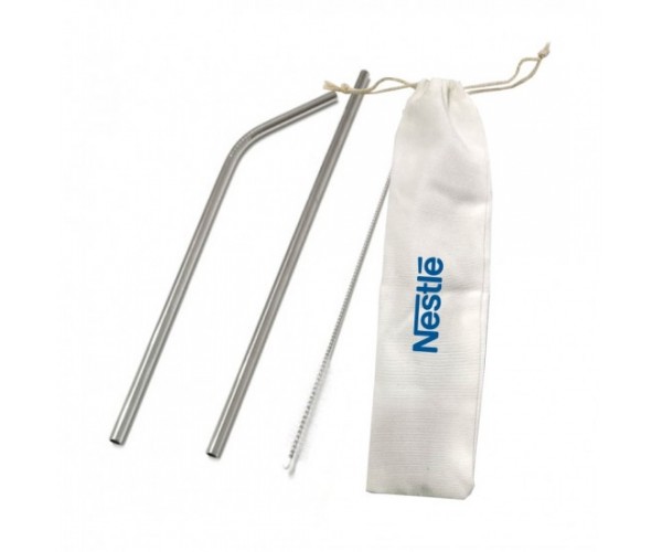 KIT CANUDO EM AÇO INOX ECOLÓGICO PERSONALIZADO -K02-1