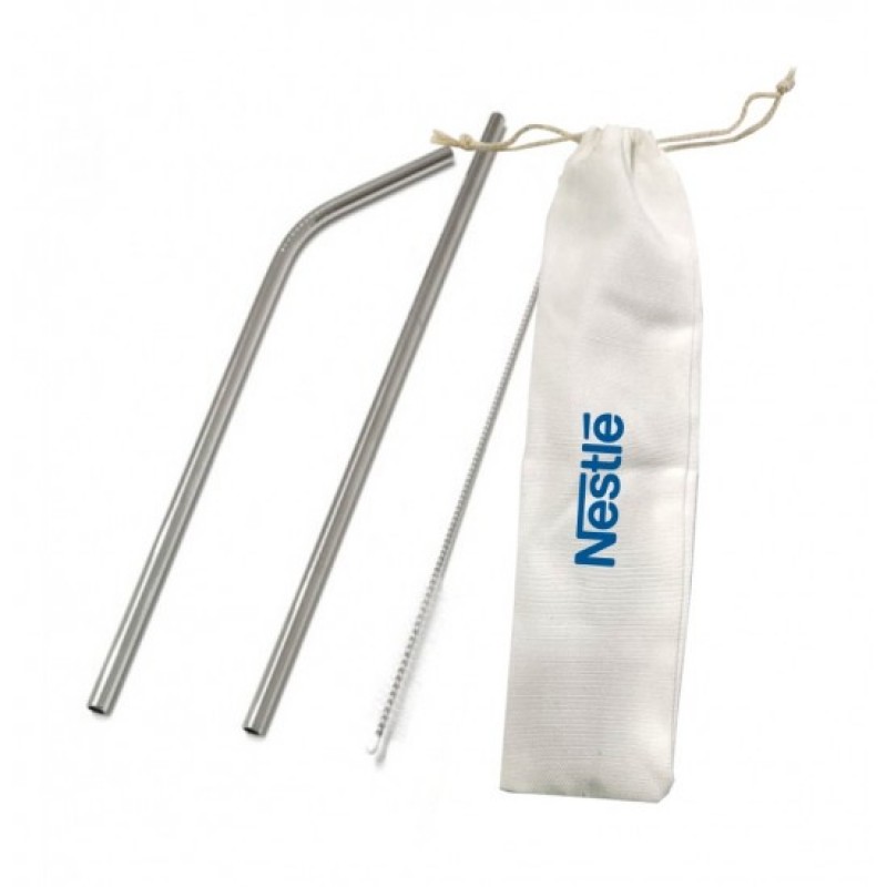 KIT CANUDO EM AÇO INOX ECOLÓGICO PERSONALIZADO -K02-1