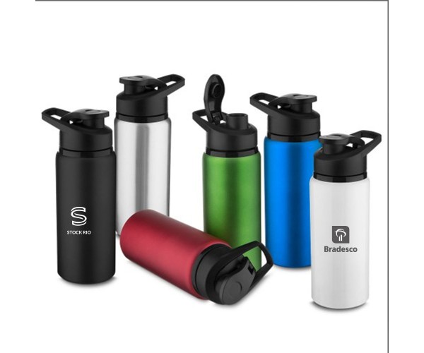 Garrafa de Alumínio de 600ml em Cores Personalizada - GA5100