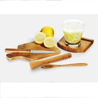 Kit Para Caipirinha Em Bambu Ibiza Personalizado 6 Pçs  - KC-00463