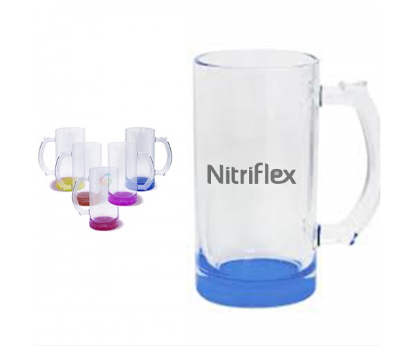 Caneca de vidro para chopp  Fundo Colorido 475 ML Personalizada  - 003447