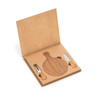 Kit Queijo em Madeira com 3 Peças Personalizado - KQ262