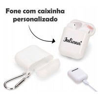 Fone de Ouvido Bluetooth Personalizado com Case Carregador-14506