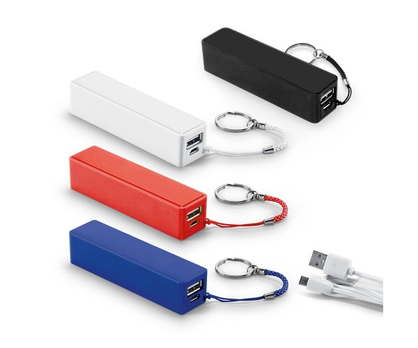 Carregador Portátil / Power Bank com Cordão e Argola Personalizado - 97944