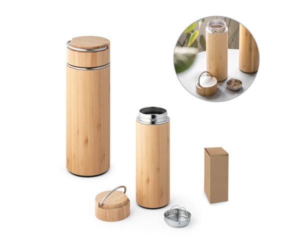 Squeeze de Bambu e Aço Inox 440 ml Personalizado - 94239