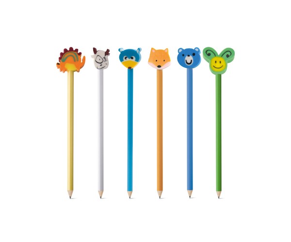 Lápis  com Boneco de Borracha Personalizado - 51904