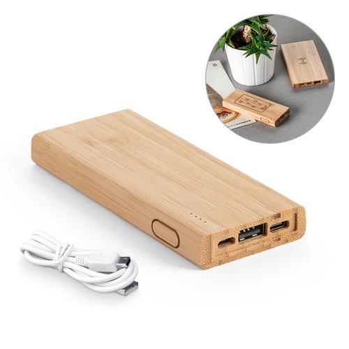 Carregador Portátil / Power Bank Bambu Personalizado - 57915