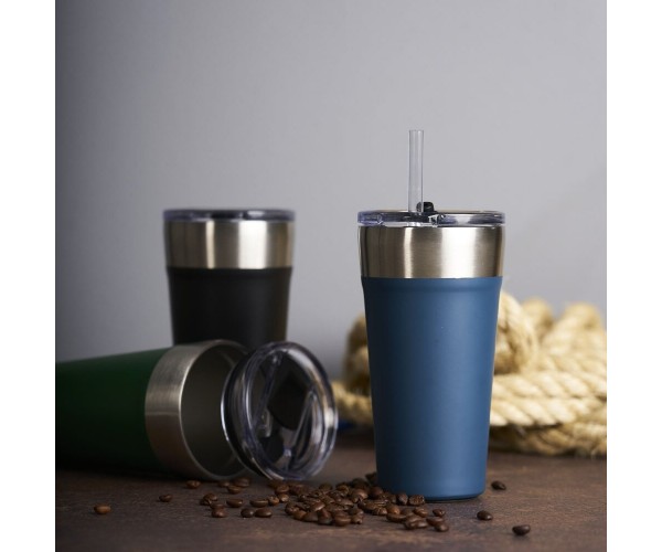 Copo Térmico com Canudo 500ml Personalizado - 18655