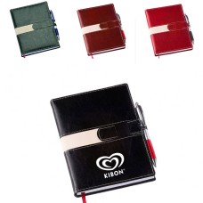 Agenda Diária 2026 com Fecho e Suporte pra Caneta Personalizada - 13919