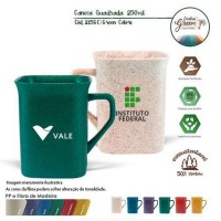 Caneca Quadrada Green Colors 250mL Personalizada _ 275GC