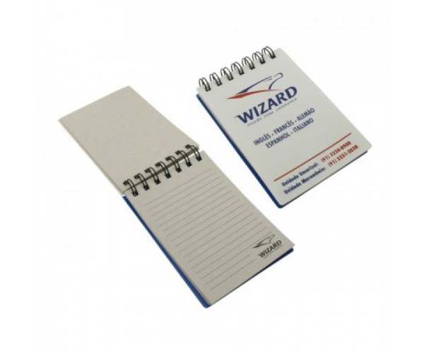 Bloco de Anotações com capa plástica  personalizado - BP0014
