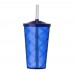 Copo plástico 550 ml com tampa e canudo  personalizado -13380