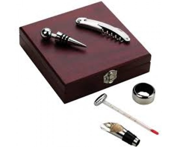 Kit Vinho Com Termometro - 5 Peças Personalizado - 13102