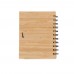  Bloco de Anotações Bambu com Caneta Personalizado  -13775