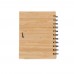  Bloco de Anotações Bambu com Caneta Personalizado  -13775