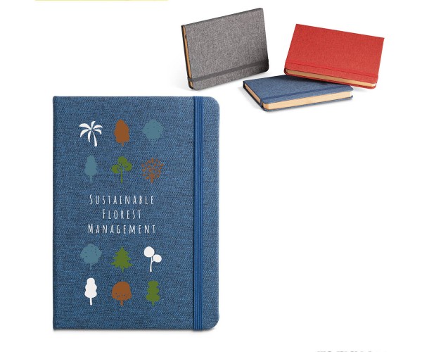 Caderno tipo moleskine 140 x 210 mm  personalizada -93276