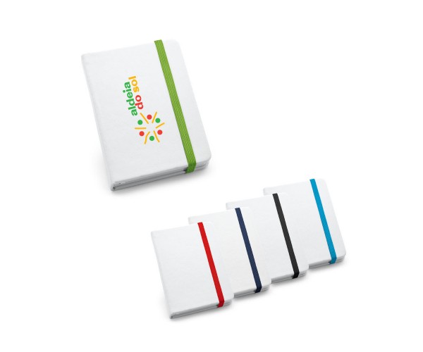 Caderno tipo moleskine 9 x 14 cm personalizado - 93786