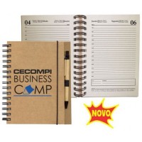 Caderno Ecológico com Caneta 19x25 cmts   personalizado - Cód. CEC0030-1