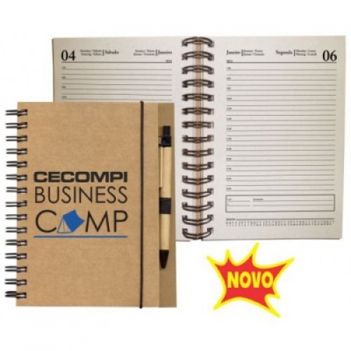 Caderno Ecológico com Caneta 14x20 cmts  personalizado - Cód. CEC0030