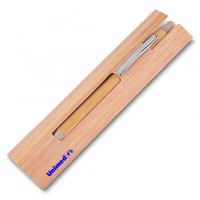 Caneta Ecológica de Bambu com Estojo Personalizada-14672