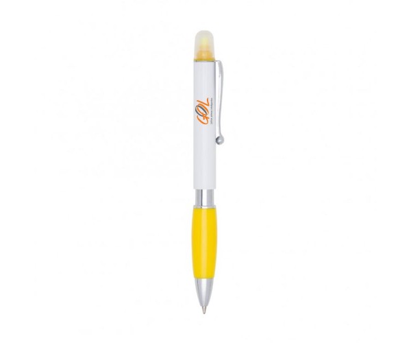 Caneta Plástica Marca Texto Personalizada- 12529 