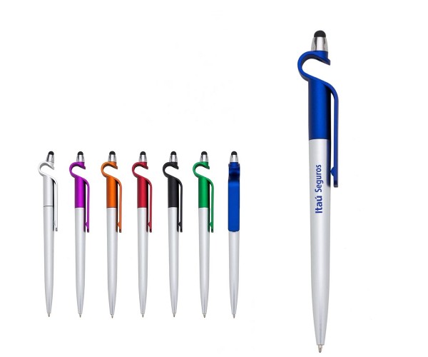 Caneta Plástica Touch com Suporte Personalidade - 13499