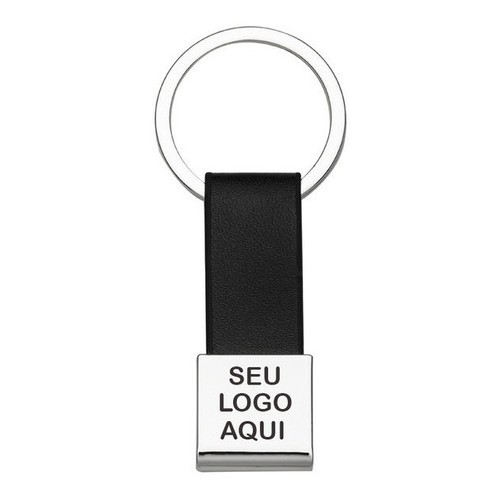 Chaveiro Metal com Couro Personalizada-10028