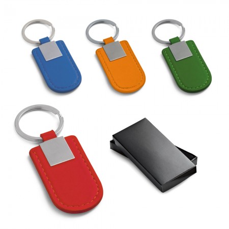 Chaveiro Metal com Couro Personalizada- - 93168