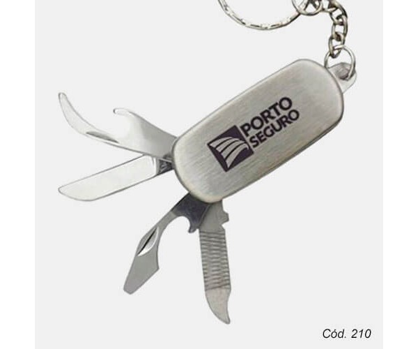 Chaveiro Metal Canivete 4 Funções Personalizada-10210
