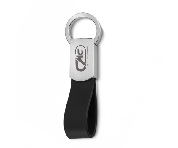 Chaveiro Metal com Couro Personalizada-14190