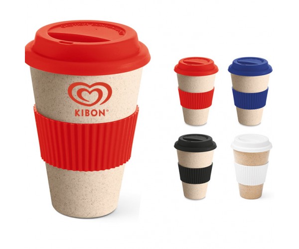 Copo de viagem em fibra de bambu 450 ML Personalizado - 94626