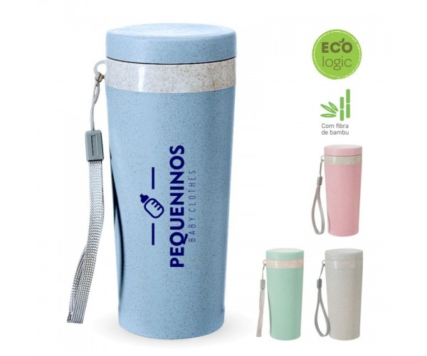 Copo Fibra de Bambu 350ml Personalizado - 03006B