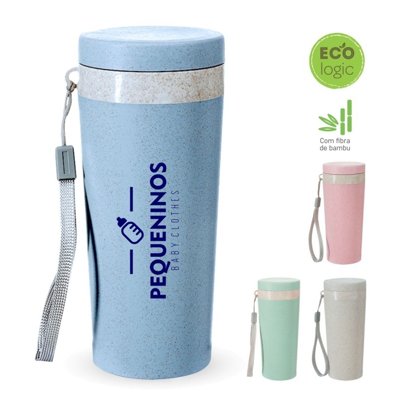 Copo Fibra de Bambu 350ml Personalizado - 03006B