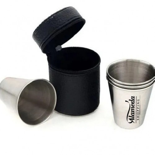 Mini copo inox jogo c/4 pcs  Personalizado - SFL4CUP