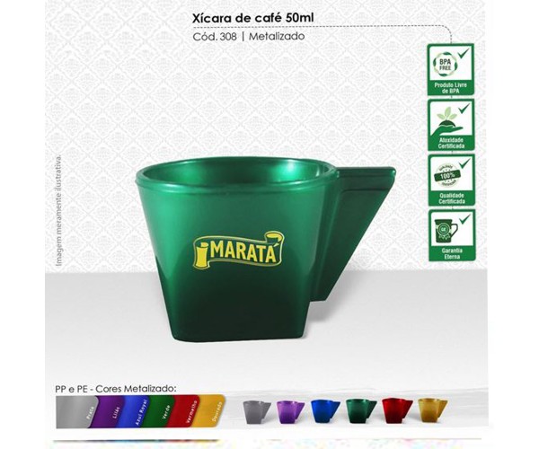 Xícara Café CRISTAL 50mL - PS CRISTAL Personalizada - 306