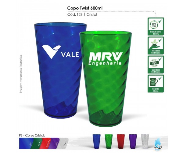 Copo Twister Cristal 600ml personalizado -128