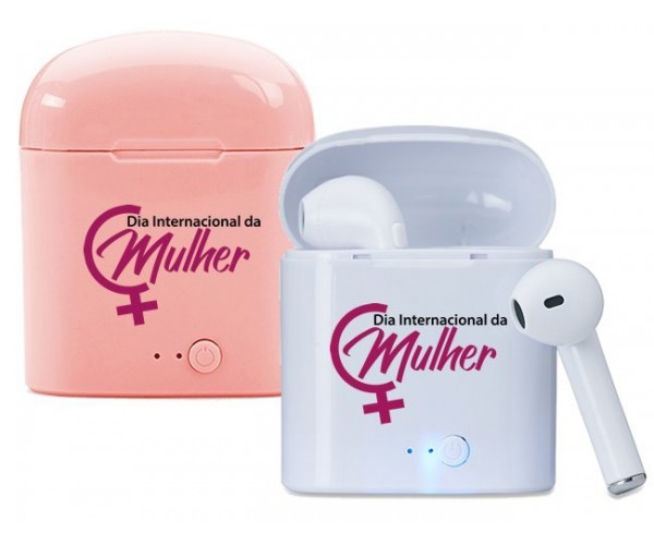 Fone de Ouvido Bluetooth Personalizado dia das mulheres - 14199
